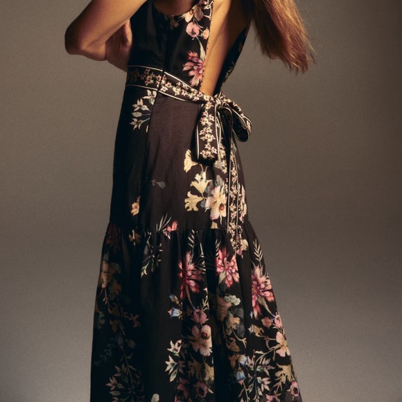 H&M Dresses & Skirts - H&M Black Floral Linen Dress